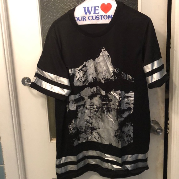 Black/mesh metallic shirt - Picture 2 of 2